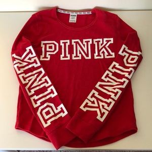 Victoria’s Secret PINK long sleeved red shirt